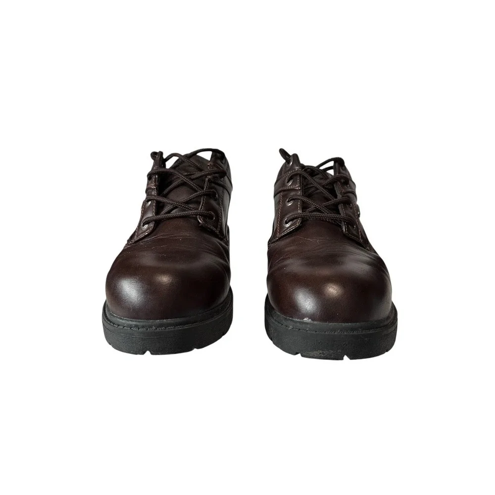Lugz Oxford Work Shoes Mens 12 Brown Good Slip Resistant MSVYV-245‎